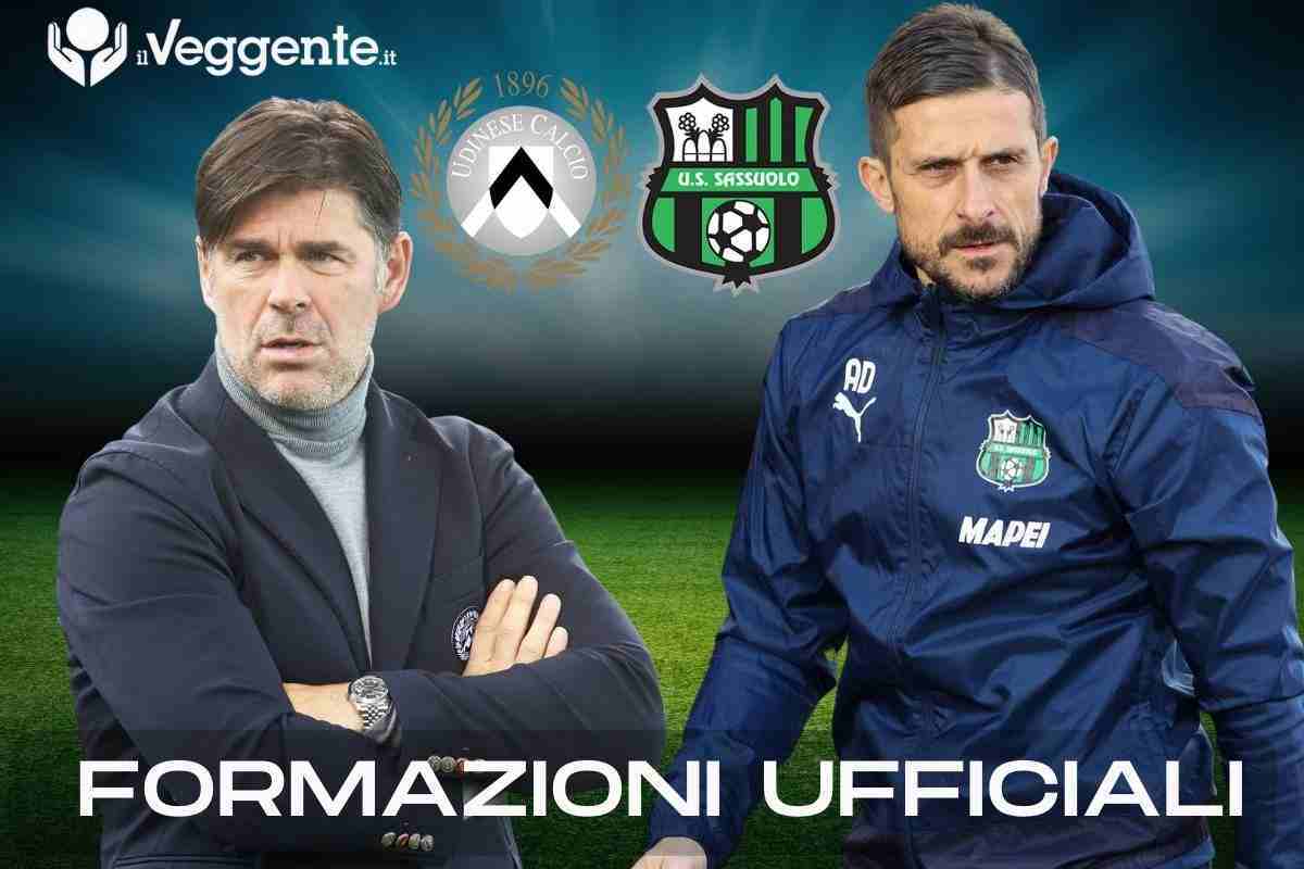 Formazioni ufficiali Udinese-Sassuolo: pronostici marcatori, tiratori e ammoniti