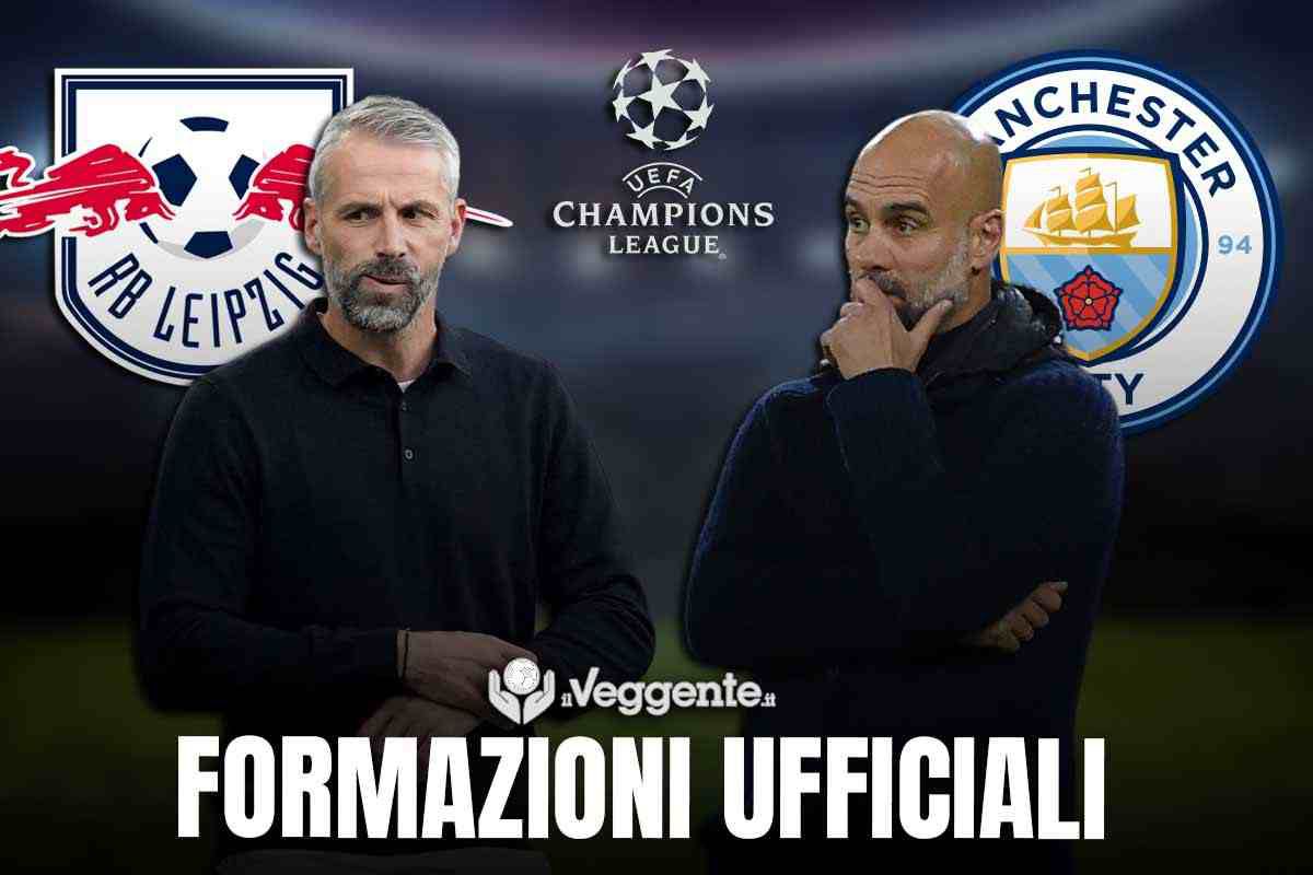 Formazioni ufficiali Lipsia-Manchester City: pronostico marcatori, ammoniti e tiratori