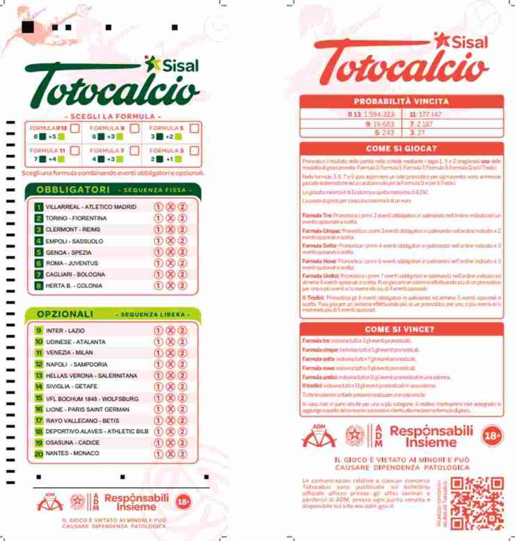 Totocalcio, l'ultimo montepremi è da urlo: oltre 200mila euro