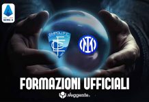 Formazioni ufficiali Empoli-Inter: pronostico marcatori, ammoniti e tiratori