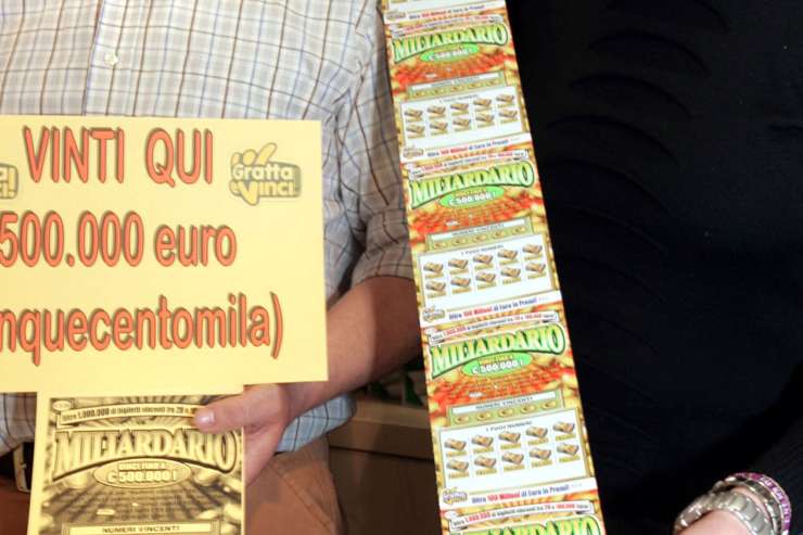 Gratta e Vinci, colpo massimo con questo biglietto: 500mila euro