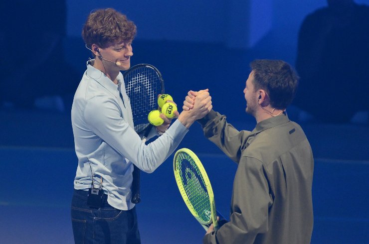 Jannik Sinner e Alessandro Cattelan