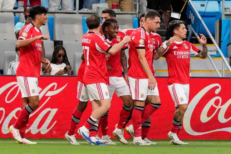 Il Benfica festeggia una rete