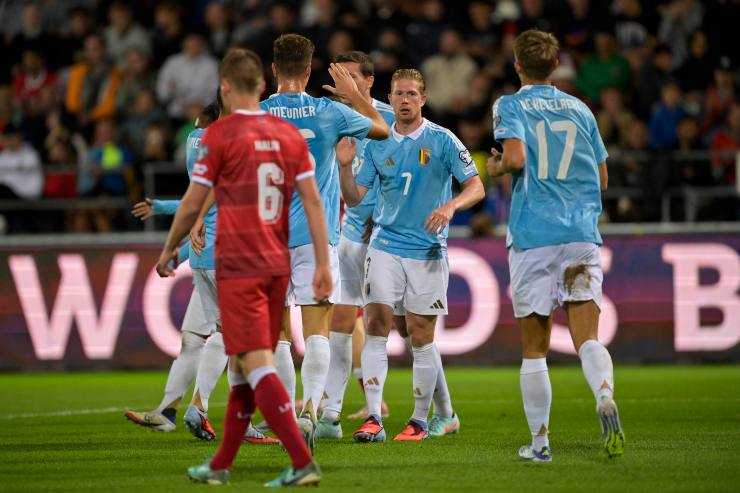 Il Belgio esulta dopo un gol 