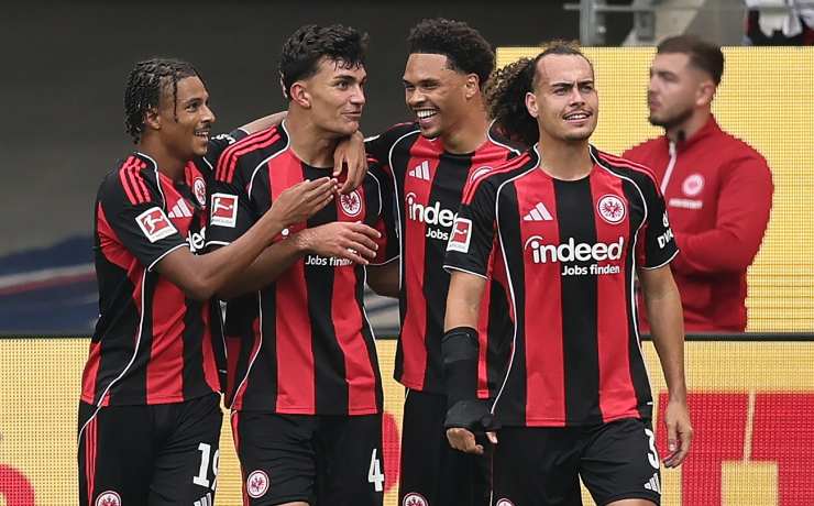I giocatori dell'Eintracht
