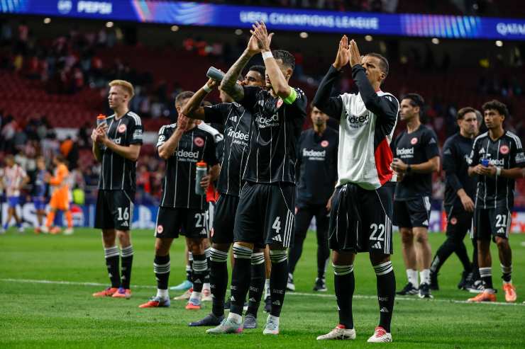 I giocatori dell'Eintracht