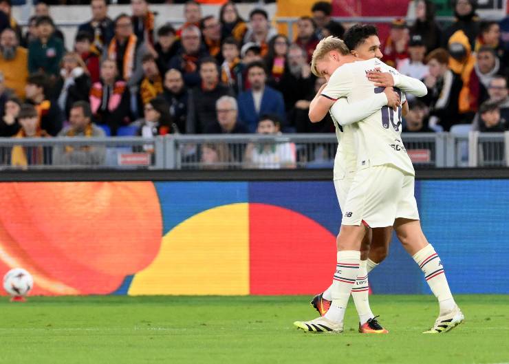 Haraldsson festeggia il gol alla Roma