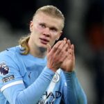 Erling Haaland contento per il gol