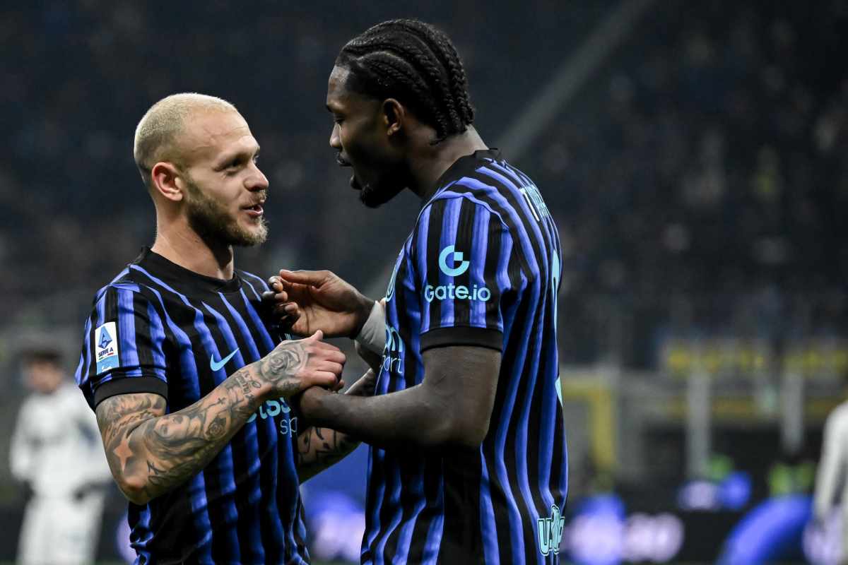 Marcus Thuram abbraccia Dimarco