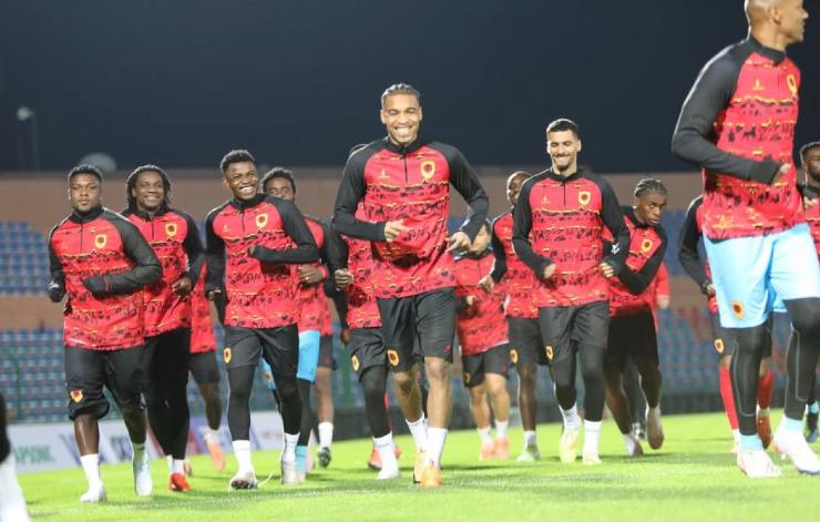 Gli angolani in allenamento