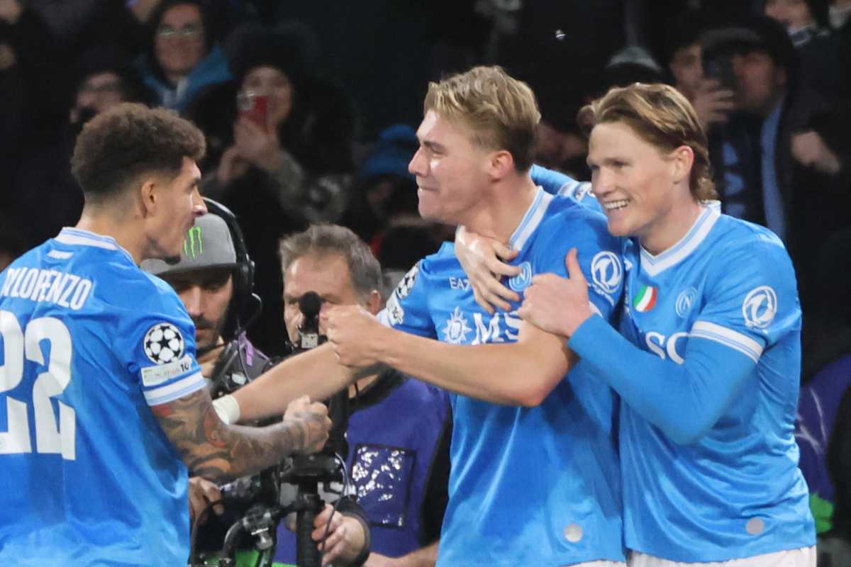 Esultanza rabbiosa del Napoli