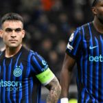 Lautaro Martinez in compagnia di Thuram