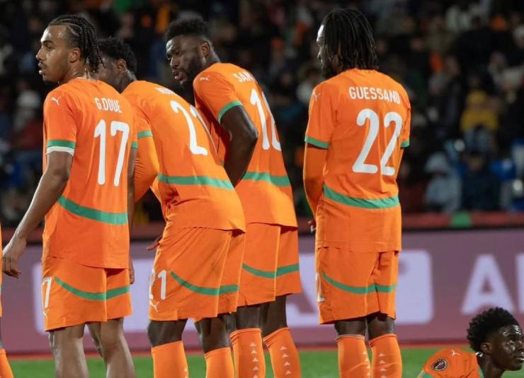 I giocatori ivoriani in barriera