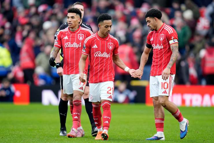 Alcuni giocatori del Nottingham Forest