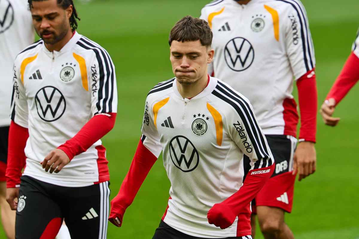 Wirtz durante la fase di riscaldamento