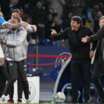 Politano esulta dopo il gol al Lecce