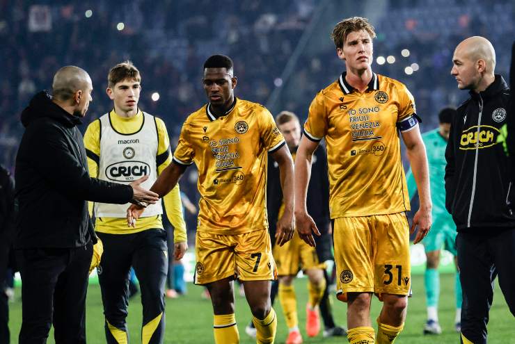 I giocatori dell'Udinese