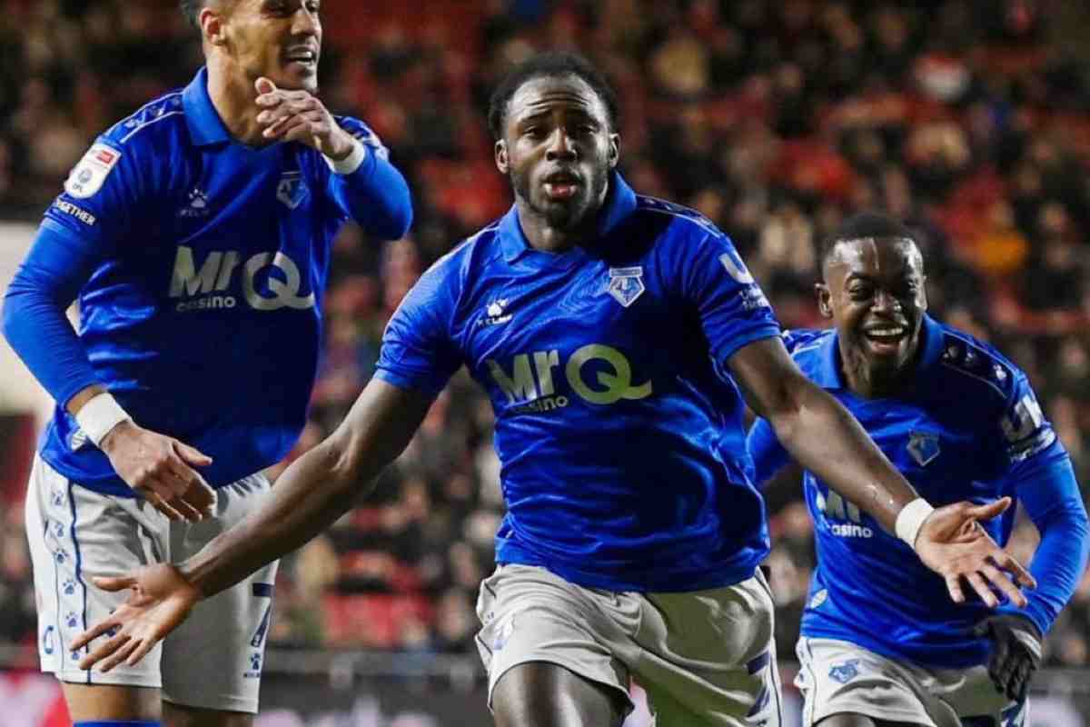 L'esultanza dei giocatori del Watford