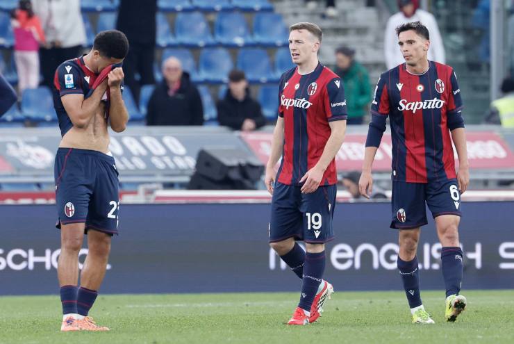 I giocatori del Bologna