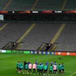 I giocatori del Braga in allenamento