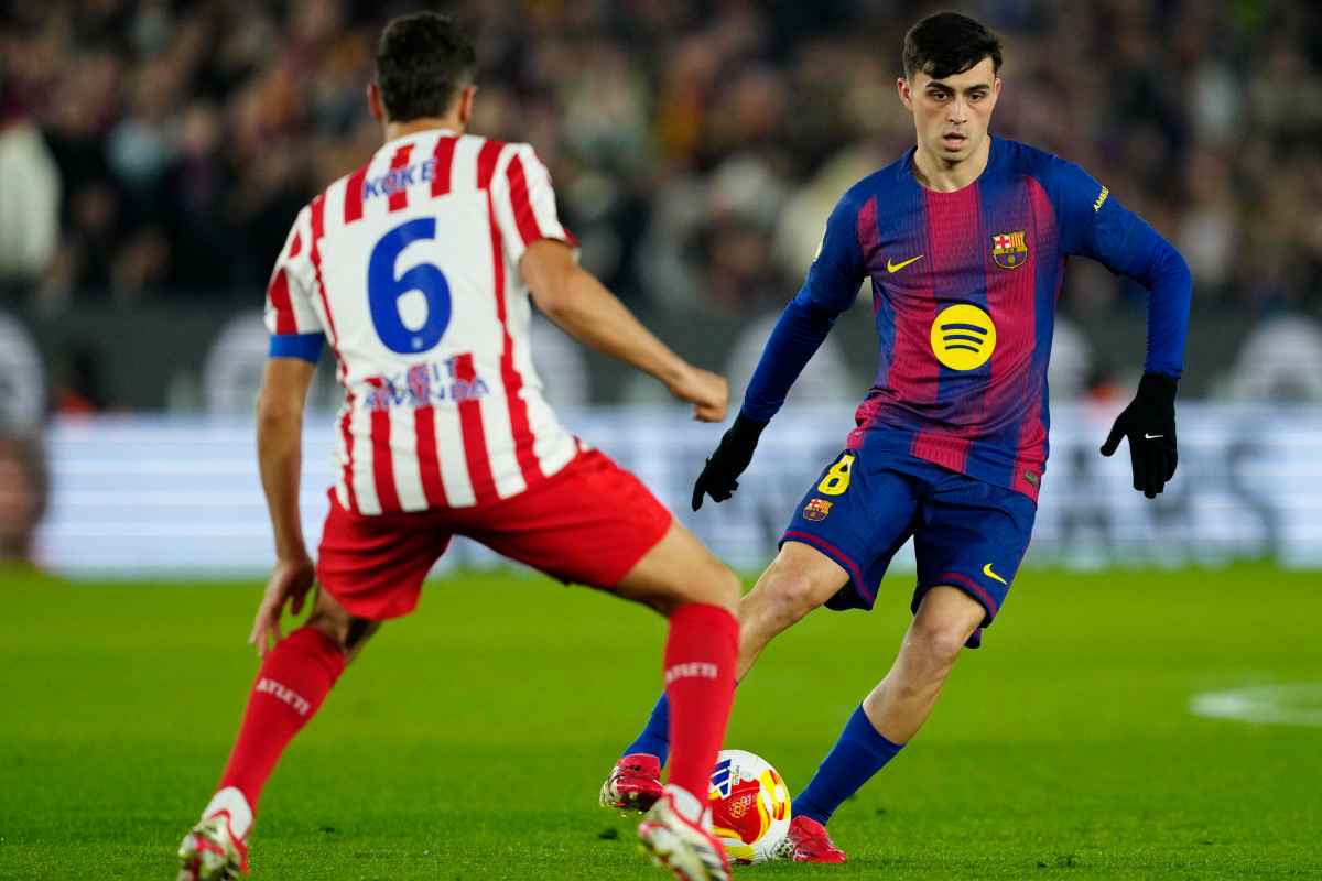 Pedri contro l'Atletico