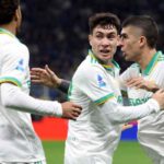 Soulé esulta insieme ai compagni