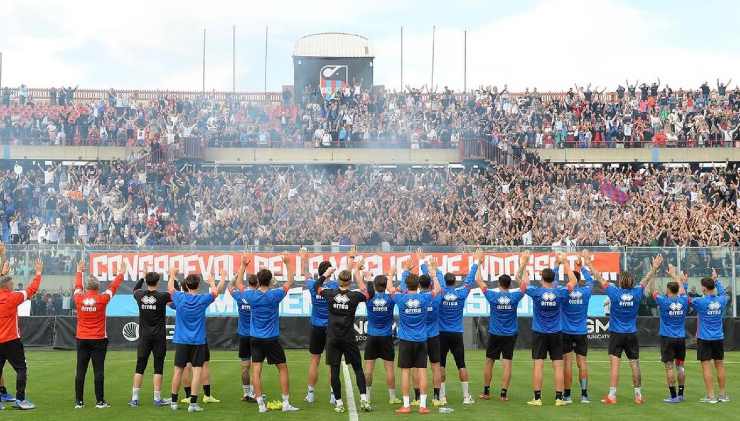 I giocatori del Catania