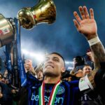 Lautaro con la Coppa Italia