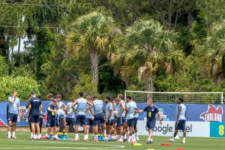 Gli inglesi in allenamento