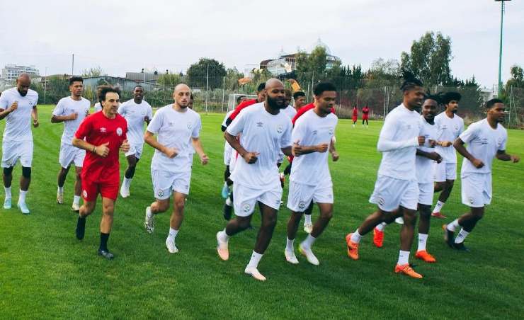 I giocatori malgasci in allenamento