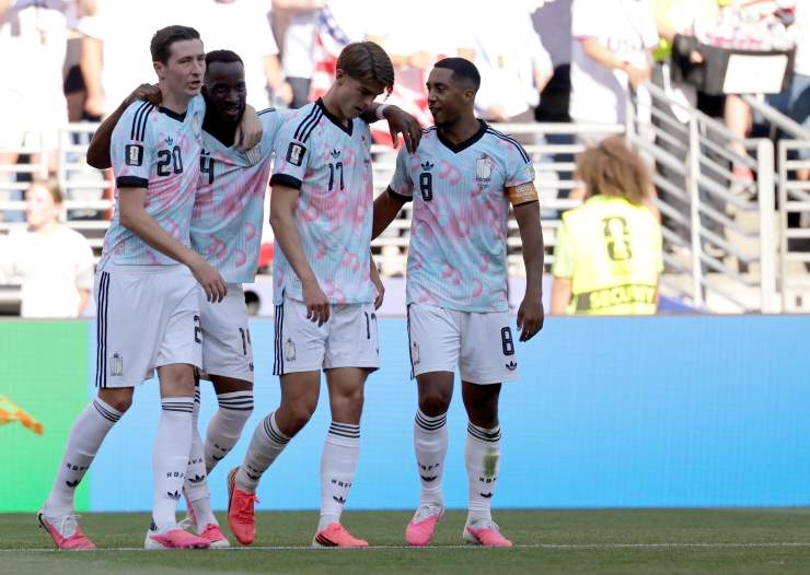 Un'esultanza dei belgi