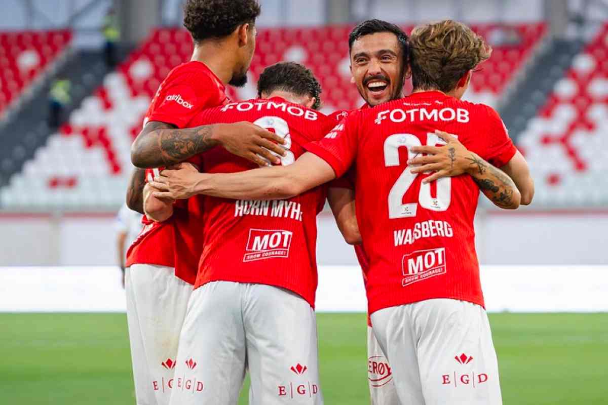 Un'esultanza del Brann