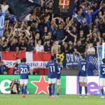 I tifosi del Como festeggiano il successo in coppa