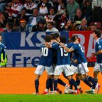La felicità dei greci dopo il successo in Germania