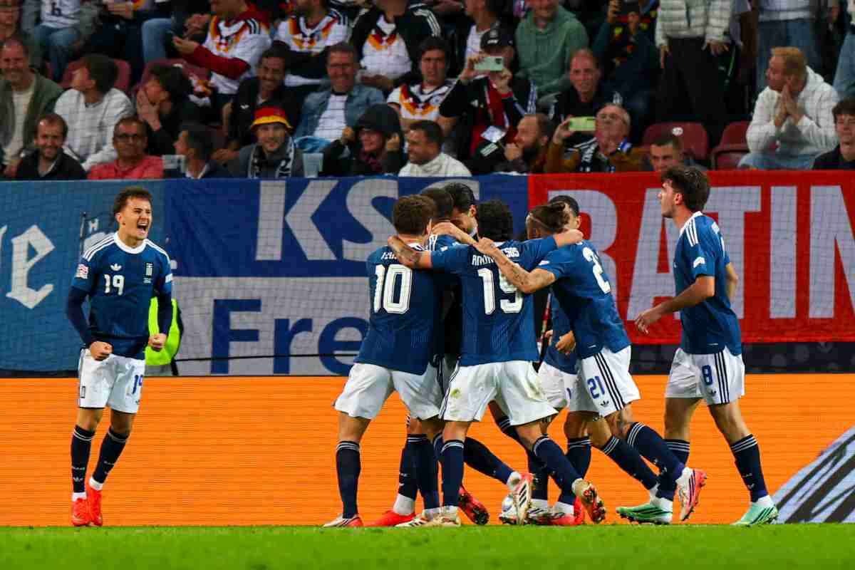 La felicità dei greci dopo il successo in Germania