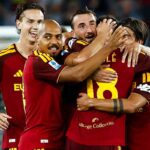 Un'esultanza della Roma