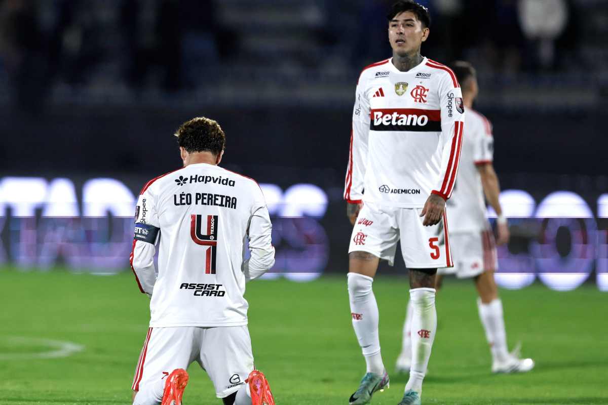 Leo Pereira e Pulgar del Flamengo